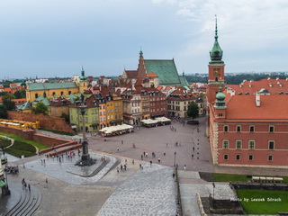 Widok z wieży widokowej na śródmiescie Warszawy Foto Galeria